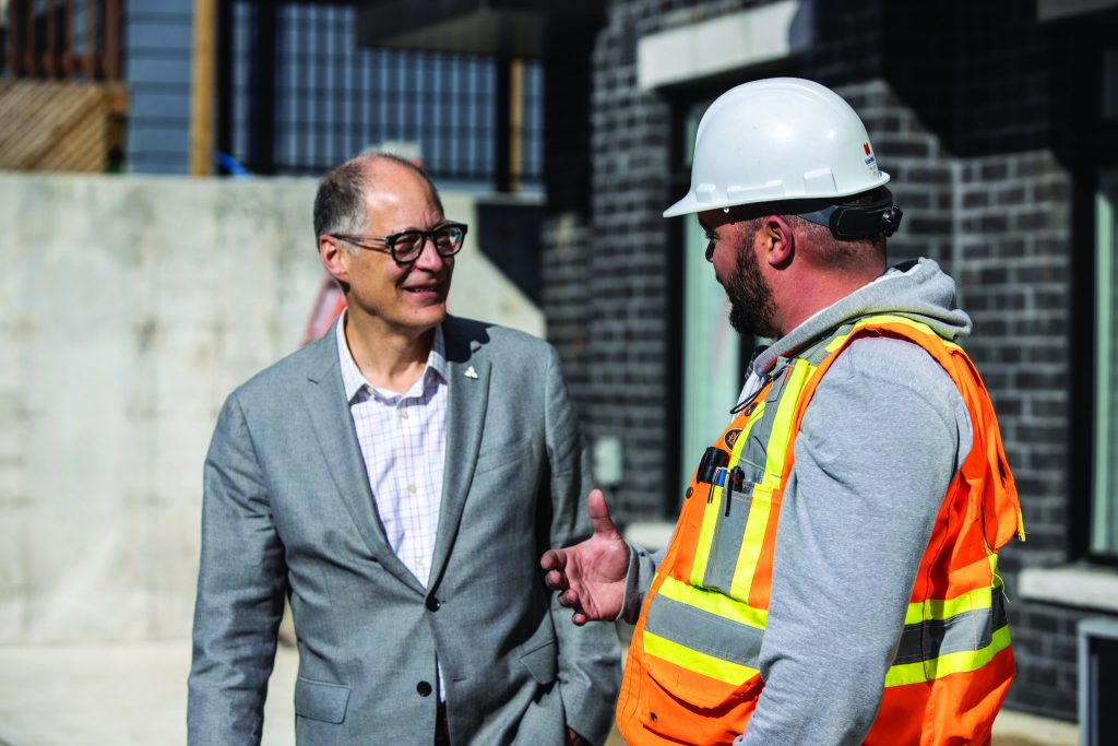 Trillium Executive Director Joe Deschênes Smith on site at The Loop.